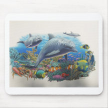Dolphin Sea Dance Mousepads
