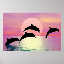 Dolphin Silhouette Print