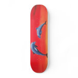 Dolphin Skateboard sunset  Dolphins Art Skateboard