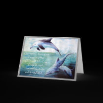 dolphin with friendship quote card