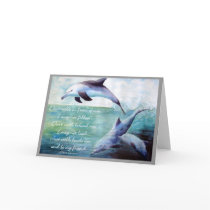 dolphin with friendship quote card by yioryia dolphin with friendship quote card