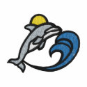 Dolphin with Waves embroidered shirts by ZazzleEmbroidery Dolphin with Waves embroidered shirts