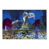 Dolphins - 6"x9" Poster posters