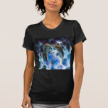 Dolphins and fractal crystals t-shirts