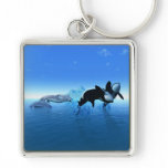 Dolphins and Orca's Keychain