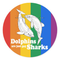 Dolphins are just gay sharks stickers