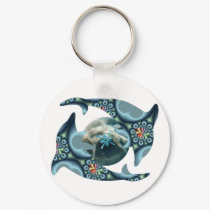 Dolphins at Dione keychains by Jaenne Dolphins at Dione keychains