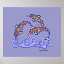 Dolphins at Play Poster