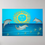Dolphins at play print