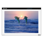 Dolphins at sunrise decals for 17" laptops