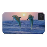 Dolphins at sunrise iPhone 4 cover