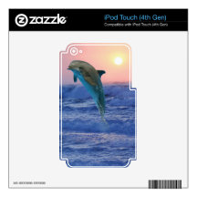 Dolphins at sunrise iPod touch 4G decal