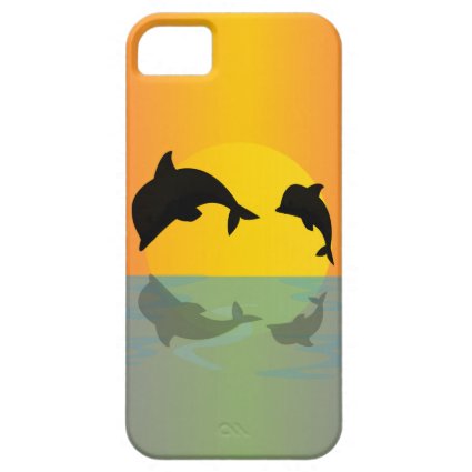 dolphins at sunset iPhone 5/5S case