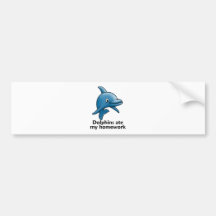 Dolphins Ate My Homework Bumper Stickers