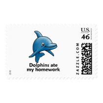 Dolphins Ate My Homework Stamps