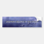 DOLPHINS BELONG IN THE OCEAN STICKER BUMPER STICKERS