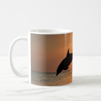 Dolphins by Sunset Coffee Mugs