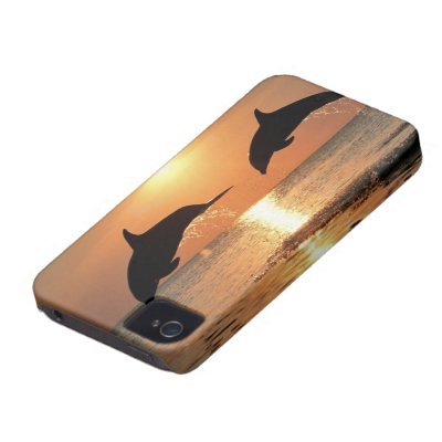 Dolphins by Sunset iPhone 4 Case