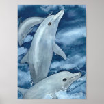 Dolphins by Toni Donelow Stewart posters