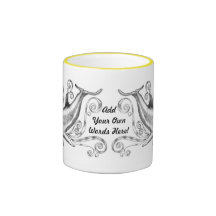 `Dolphins Charcoal II' Ringer Mug