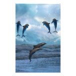 Dolphins fantasy stationery design