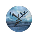 Dolphins fantasy wall clock