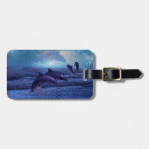 Dolphins fun and play tag for luggage