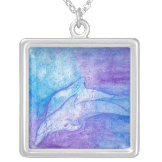 Dolphins In Blue necklace