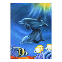 Dolphins In the Ocean II Poster posters