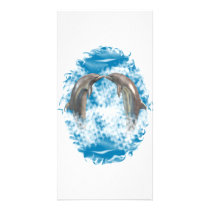 Dolphins Kissing Postcard Photo Card Template