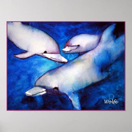 Dolphins of the Deep print