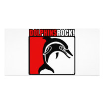 Dolphins Rock! Custom Photo Card