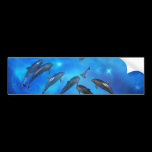 Dolphins swimming in the ocean bumper stickers