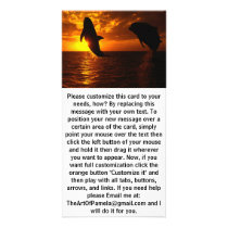 Dolphins Symphony at Sunset Personalized Photo Card