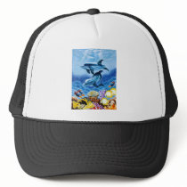 Dolphins Tropical Fish Mesh Hat