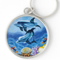 Dolphins Tropical Fish Keychains