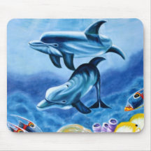 Dolphins Tropical Fish Mousepads