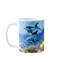 Dolphins Tropical Fish Coffee Mugs