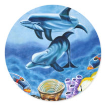 Dolphins Tropical Fish Stickers