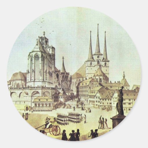 Dom And Severin Church In Erfurt Details By Ramée Round Stickers