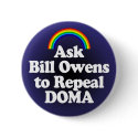 DOMA Rainbow Button for Rep. Bill Owens