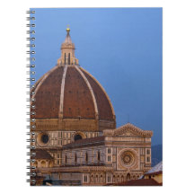 Dome of Santa Maria del Fiore Cathedral in warm Spiral Note Book