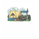 Dome Tent Camper Camping Apparel T Shirts