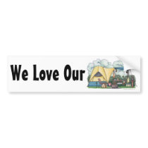 Dome Tent Camper Camping Bumper Sticker bumper stickers