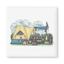 Dome Tent Camper Camping Magnets