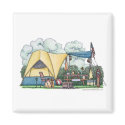 Dome Tent Camper Camping Magnets
