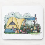 Dome Tent Camper Camping Mouse Pad