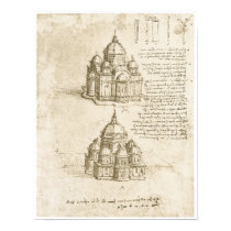 Domed Churches, Leonardo da Vinci, 1488 Posters