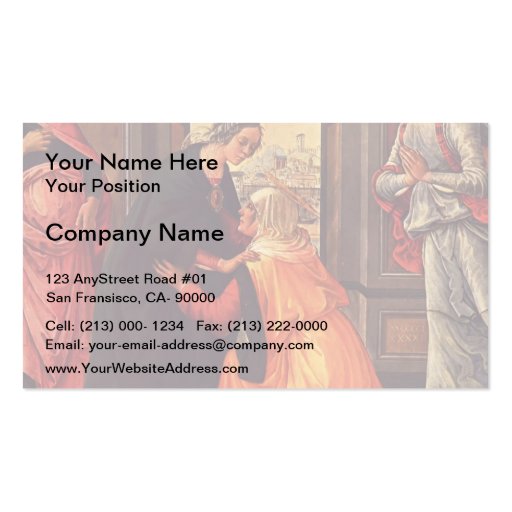 Domenico Ghirlandaio- The Visitation Business Card Templates (front side)