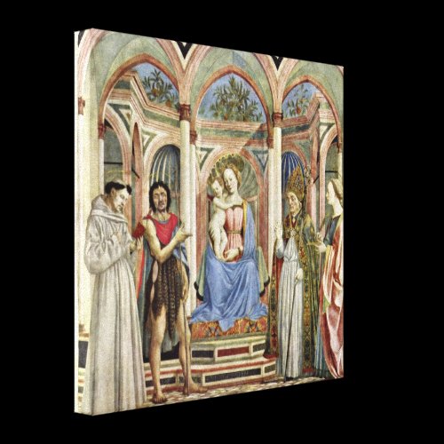Domenico Veneziano - The Virgin Child & Saints Canvas Print